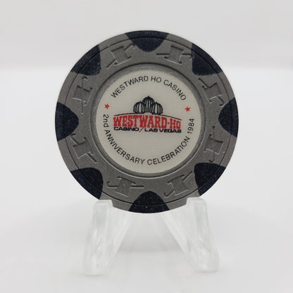 Westward Ho Hotel Casino Las Vegas Nevada 1984 "2nd Anniversary" Casino Chip N2687