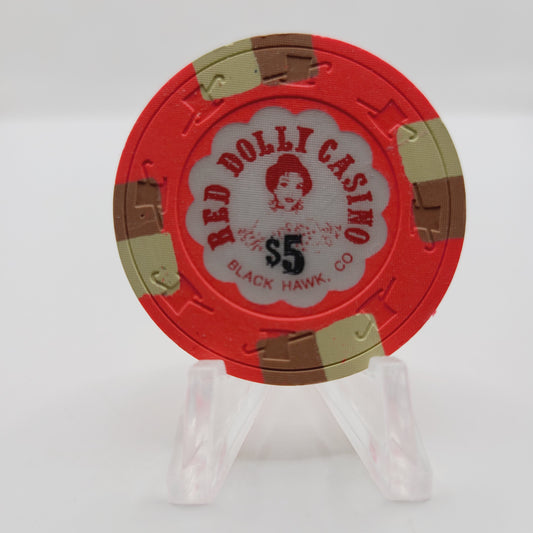 Red Dolly Casino Black Hawk Colorado 1991 $5 Casino Chip