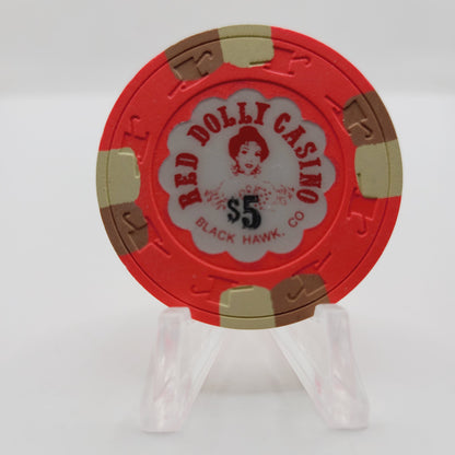 Red Dolly Casino Black Hawk Colorado 1991 $5 Casino Chip