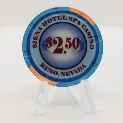 Siena Hotel Spa Casino Reno Nevada 2011 $2.50 Casino Chip D0127