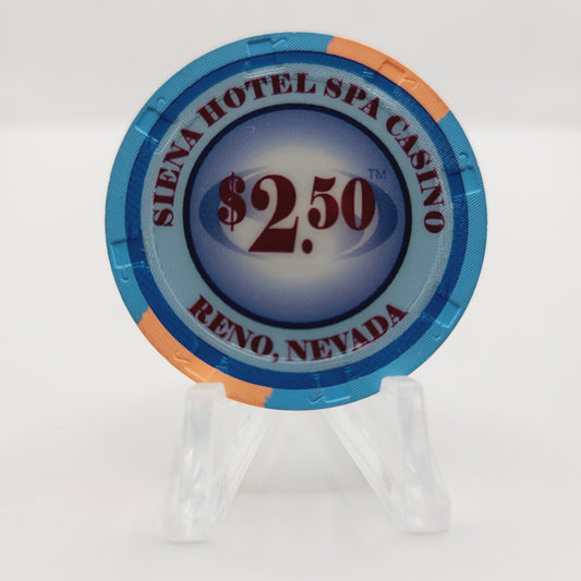 Siena Hotel Spa Casino Reno Nevada 2011 $2.50 Casino Chip D0127