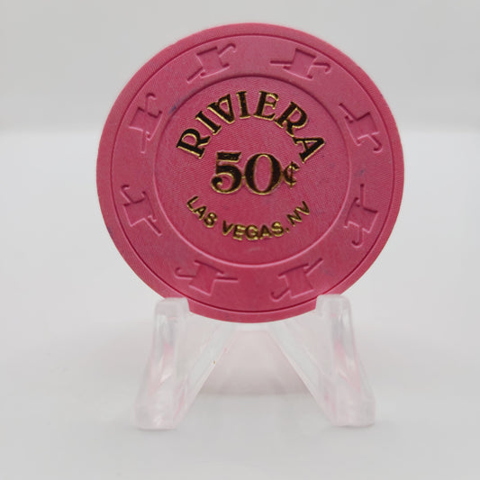 Riviera Hotel Casino Las Vegas Nevada 1995 $.50 Casino Chip N3043