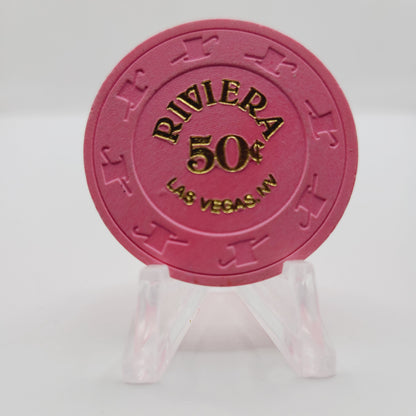 Riviera Hotel Casino Las Vegas Nevada 1995 $.50 Casino Chip N3043