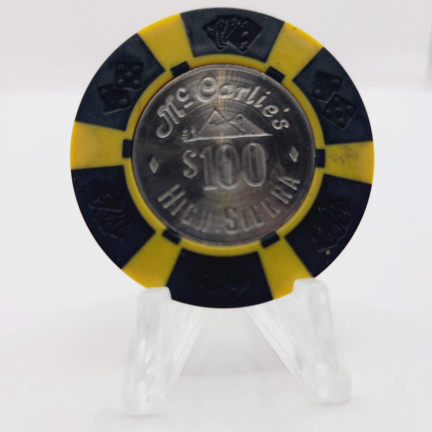 High Sierra "McCarlie's" Casino Sparks Nevada 1977 $100 Casino Chip N0947