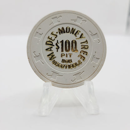 Mapes-Money Tree Motor Hotel Casino Reno Nevada 1970's $100 PIT  NCV Casino Chip N2756