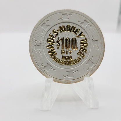 Mapes-Money Tree Motor Hotel Casino Reno Nevada 1970's $100 PIT  NCV Casino Chip N2756