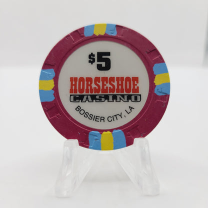 Horseshoe Riverboat Casino  Hotel Bossier City Louisiana $5 Casino Chip