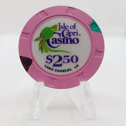 Isle of Capri Hotel Casino Lake Charles Louisiana 1996 $2.50 Casino Chip