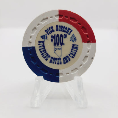 Riverside Hotel Casino "Pick Hobson's" Reno Nevada 1978 $100 Casino Chip  N7800