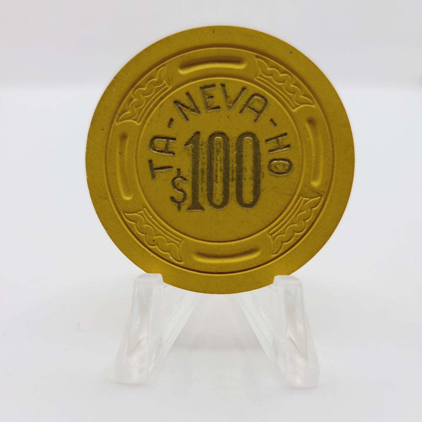 Ta-Neva-Ho Casino Lake Tahoe Nevada 1937 $100 Casino Chip N5581