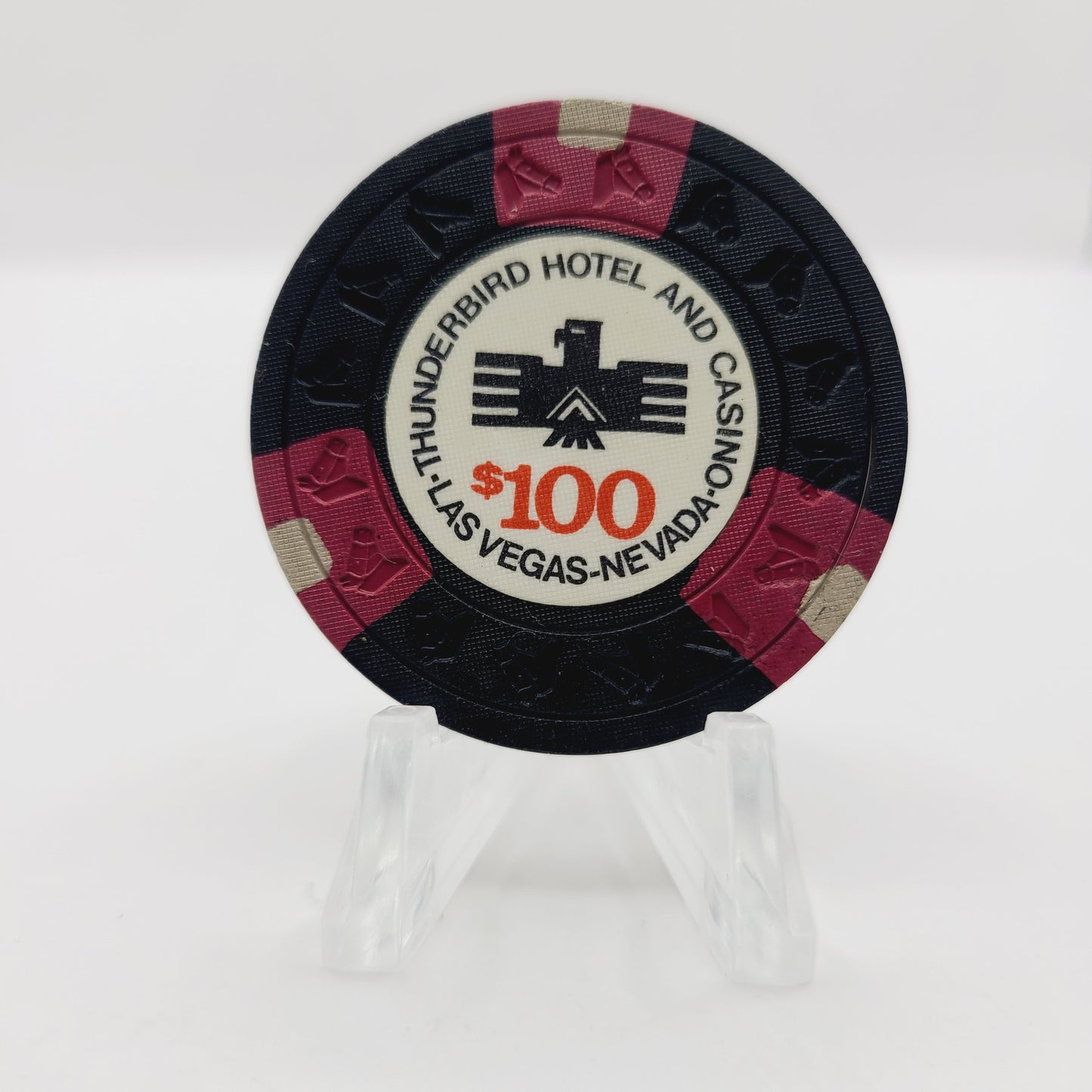 Thunderbird Hotel Casino Las Vegas Nevada 1973 $100 Casino Chip N2246