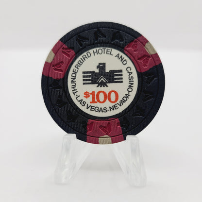 Thunderbird Hotel Casino Las Vegas Nevada 1973 $100 Casino Chip N2246