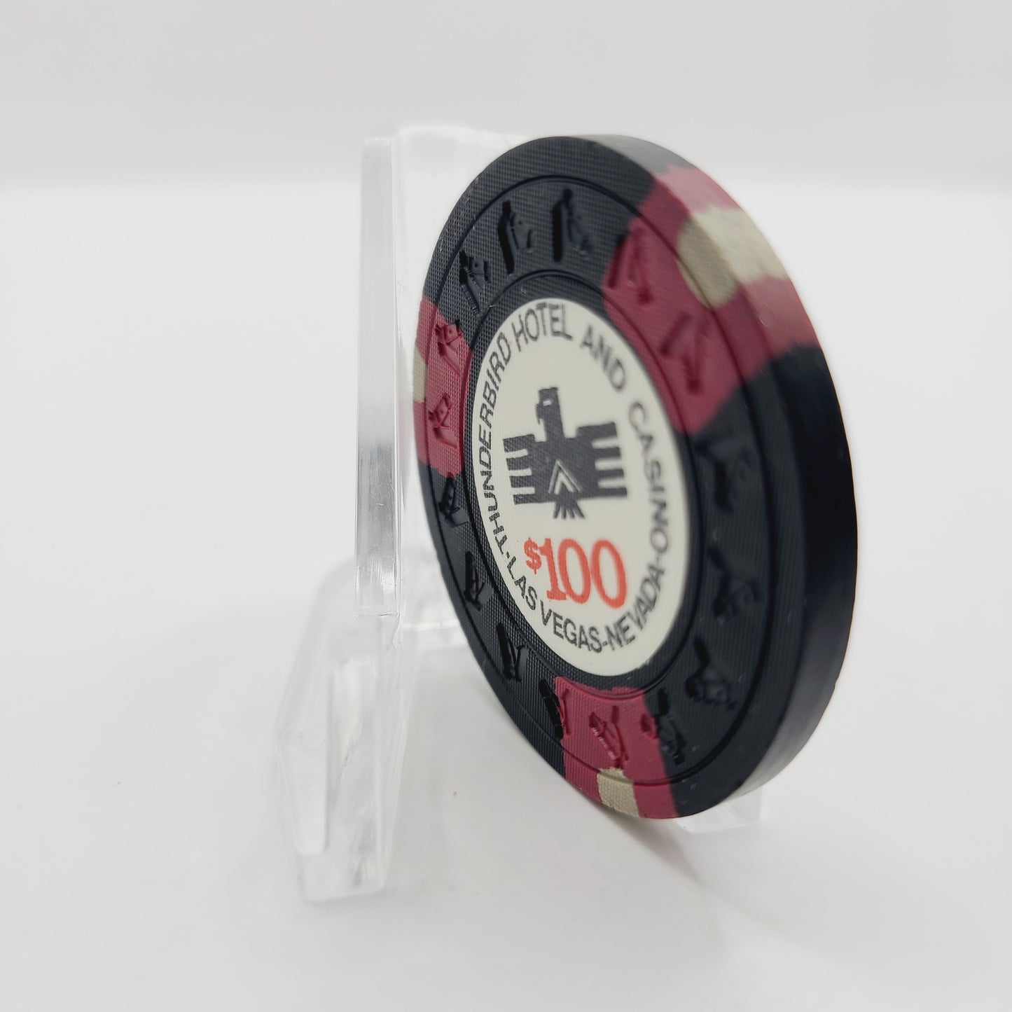 Thunderbird Hotel Casino Las Vegas Nevada 1973 $100 Casino Chip N2246