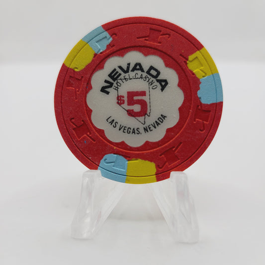 Nevada Hotel Casino Las Vegas Nevada 1990 $5 Casino Chip N1958