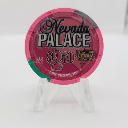 Nevada Palace Casino Las Vegas Nevada 2005"Las Vegas Centennial" $2.50 Casino Chip E4608 LTD 1000