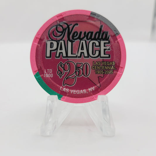 Nevada Palace Casino Las Vegas Nevada 2005"Las Vegas Centennial" $2.50 Casino Chip E4608 LTD 1000