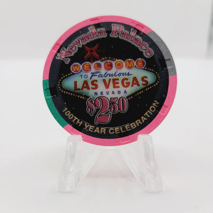 Nevada Palace Casino Las Vegas Nevada 2005"Las Vegas Centennial" $2.50 Casino Chip E4608 LTD 1000