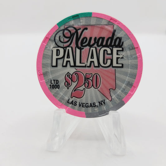 Nevada Palace Casino Las Vegas Nevada 2014" 25th Anniversary" $2.50 Casino Chip E3518 LTD 1000