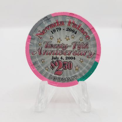Nevada Palace Casino Las Vegas Nevada 2014" 25th Anniversary" $2.50 Casino Chip E3518 LTD 1000