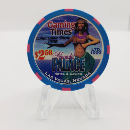 Nevada Palace Casino Las Vegas Nevada 1998 "Gaming Times Collectible Show" 1998 $2.50 Casino Chip V3142  LMT 1000