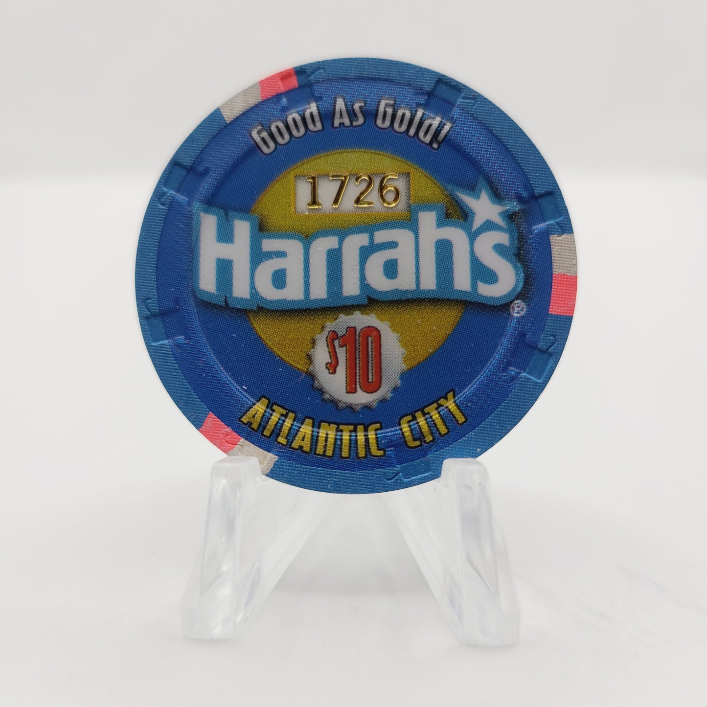 Harrah's Resort Casino Atlantic City New Jersey $10 #Dooby Dooby Doo" Bud Ice Casino Chip #1726
