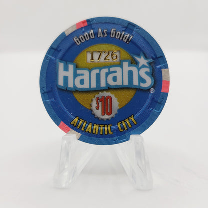 Harrah's Resort Casino Atlantic City New Jersey $10 #Dooby Dooby Doo" Bud Ice Casino Chip #1726