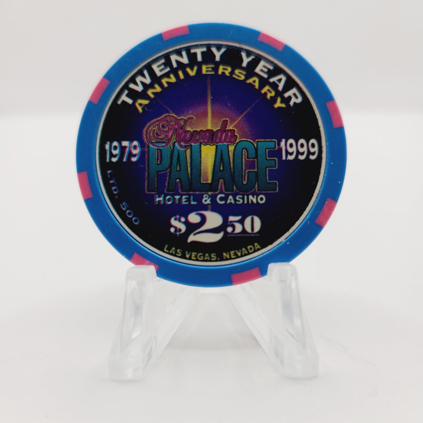 Nevada Palace Casino Las Vegas Nevada 1999 "20 Year Anniversary" $2.50 Casino Chip V5102