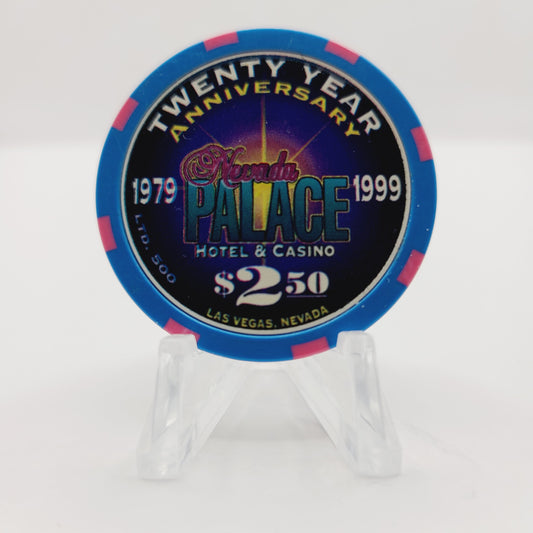 Nevada Palace Casino Las Vegas Nevada 1999 "20 Year Anniversary" $2.50 Casino Chip V5102