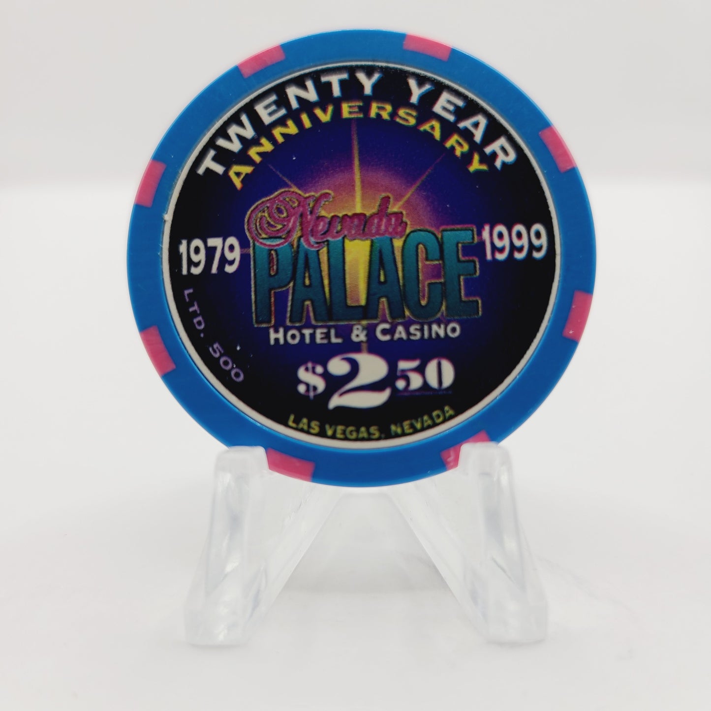 Nevada Palace Casino Las Vegas Nevada 1999 "20 Year Anniversary" $2.50 Casino Chip V5102