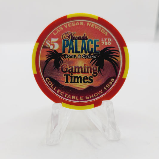 Nevada Palace Hotel Casino Las Vegas Nevada "Gaming Times Collectible Show 1998" $5 Casino Chip V3144 LMT 750