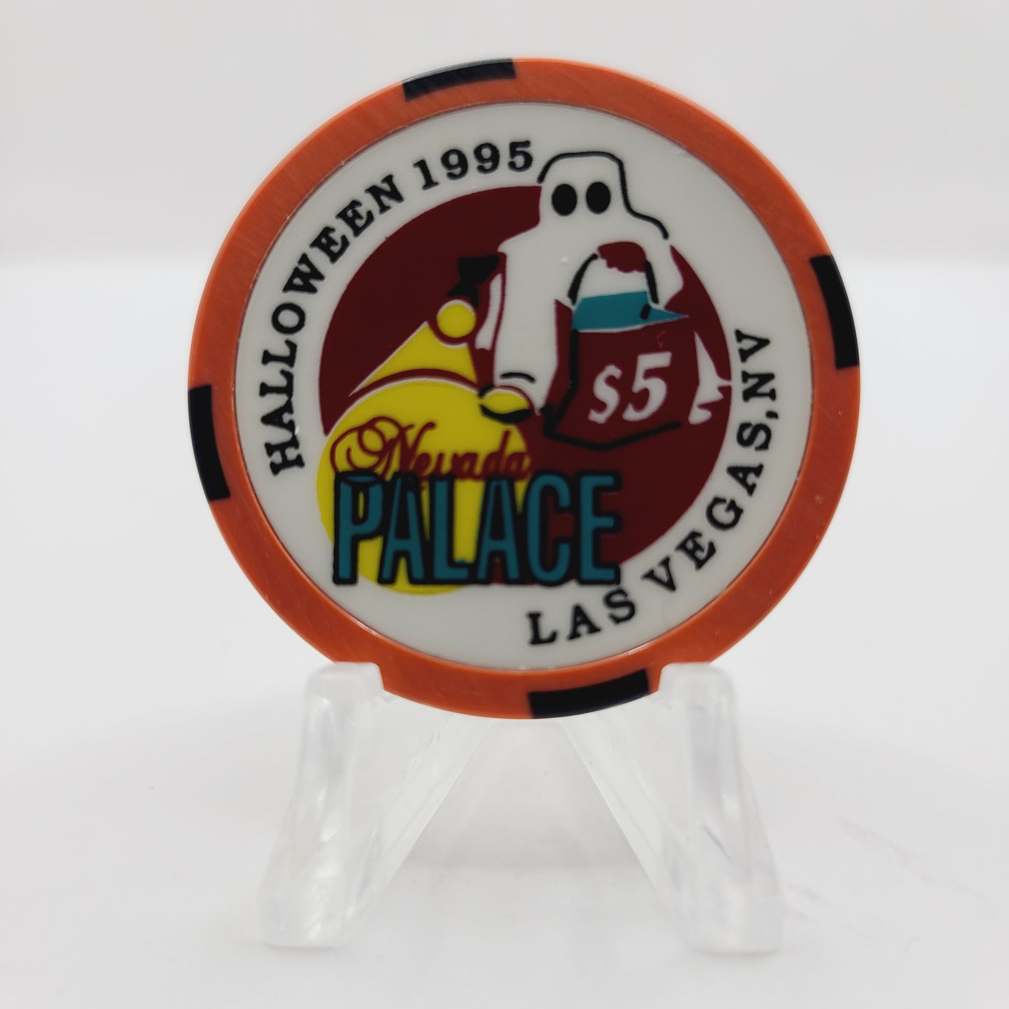 Nevada Palace Hotel Casino Las Vegas Nevada 1995 Halloween $5 Casino Chip  N0493