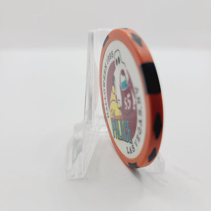 Nevada Palace Hotel Casino Las Vegas Nevada 1995 Halloween $5 Casino Chip  N0493