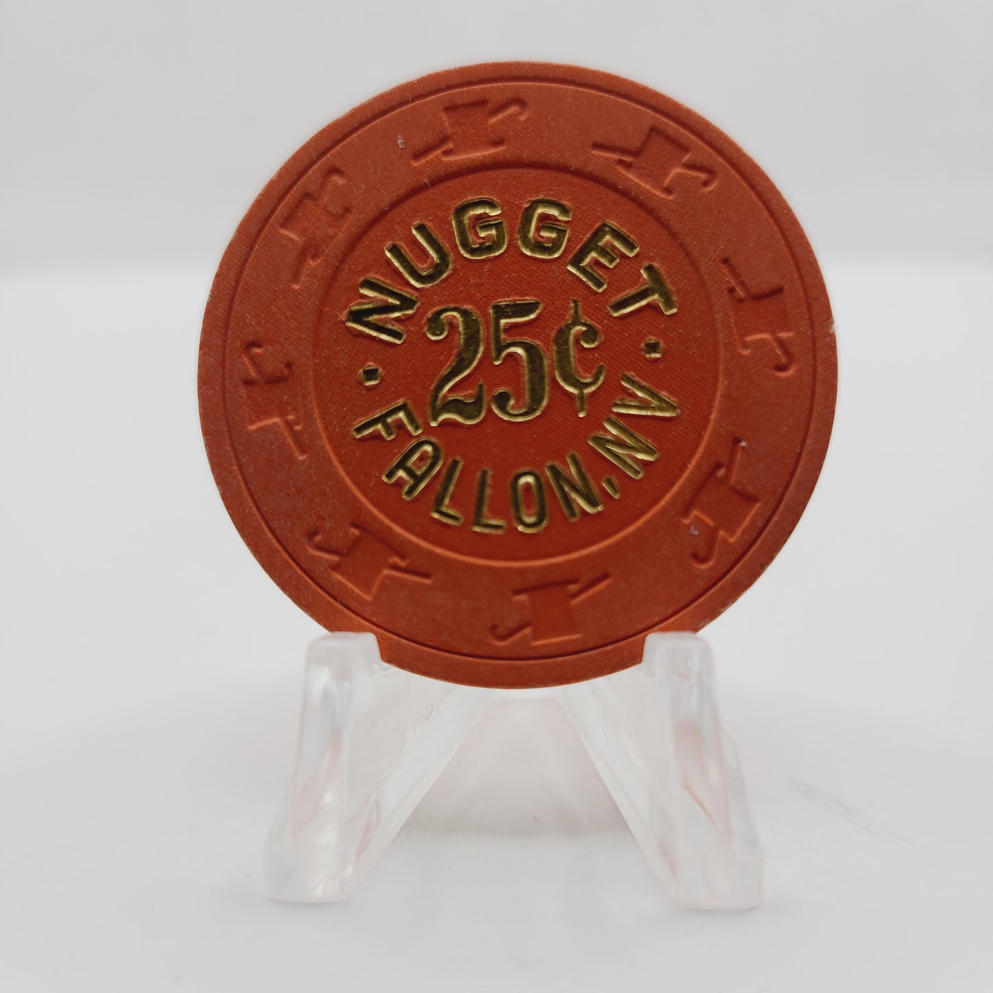 Nugget Casino Fallon Nevada 1988 $.25 Casino Chip N7741