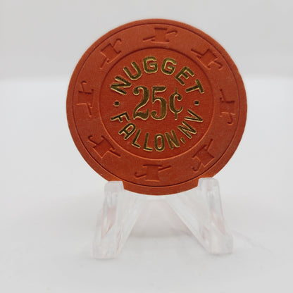 Nugget Casino Fallon Nevada 1988 $.25 Casino Chip N7741