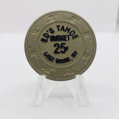 Ed's Tahoe Nugget Lake Tahoe Nevada 1992 $.25 Casino Chip N7740