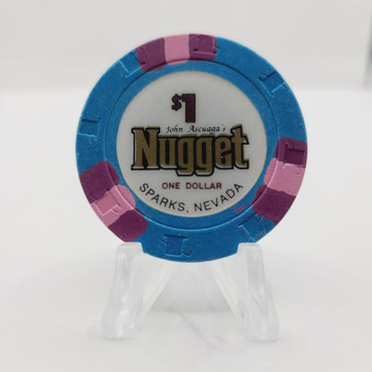 Nugget "John Ascuaga's" Casino Sparks Nevada 1980's $1 Casino Chip  N2743