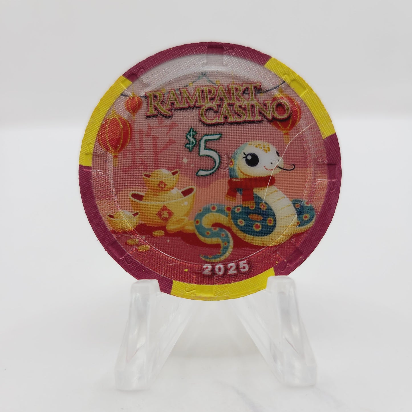 Rampart Hotel Casino Las Vegas Nevada "Year of the Snake" 2025 $5 Casino Chip