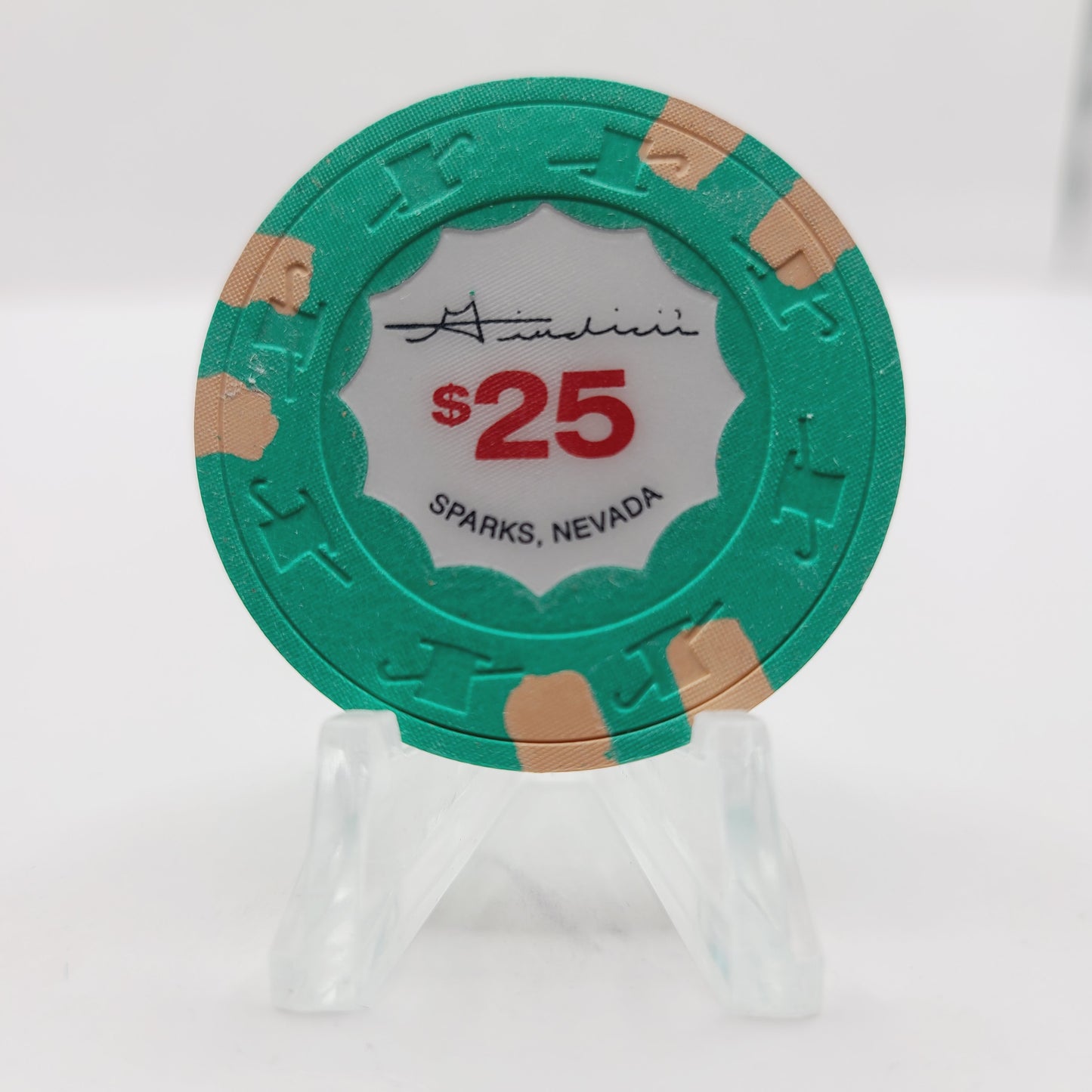 Giudici's "Victorian Gambling Hall" Casino Sparks Nevada 1989 $25 Casino Chip  N8417