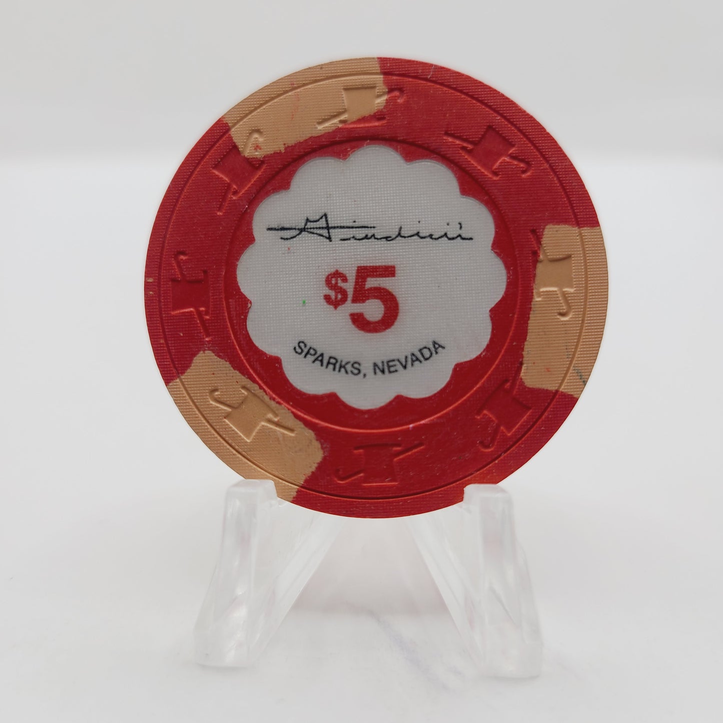 Giudici's "Victorian Gambling Hall" Casino Sparks Nevada 1994 $5 Casino Chip  N1283