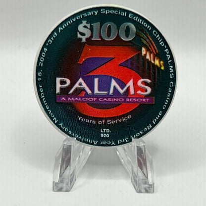 Palms Casino Resort Las Vegas NV 3rd Anniversary Special Edition 2004 LE 500 $100 Chip E4019