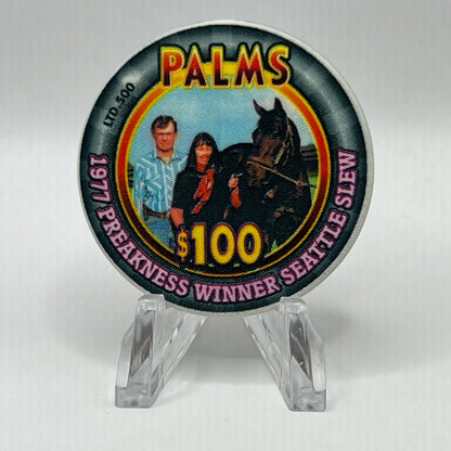 Palms Casino Resort Las Vegas NV 1977 Preakness Winner Seattle Slew 2003 LE 500 $100 Chip E2027