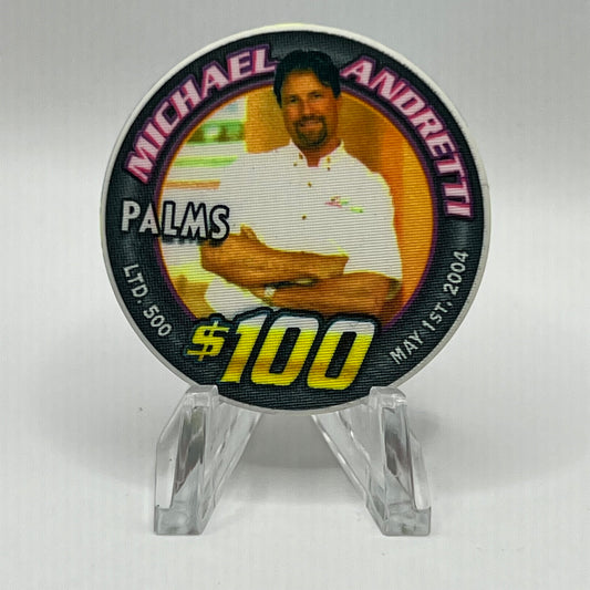 Palms Casino Resort Las Vegas NV Michael Andretti 2004 LE 500 $100 Chip