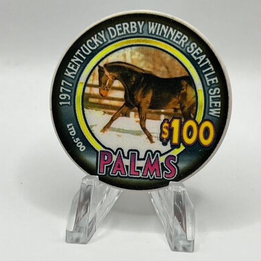 Palms Casino Resort Las Vegas NV 1977 Kentucky Derby Winner Seattle Slew 2003 LE 500 $100 Chip E2026