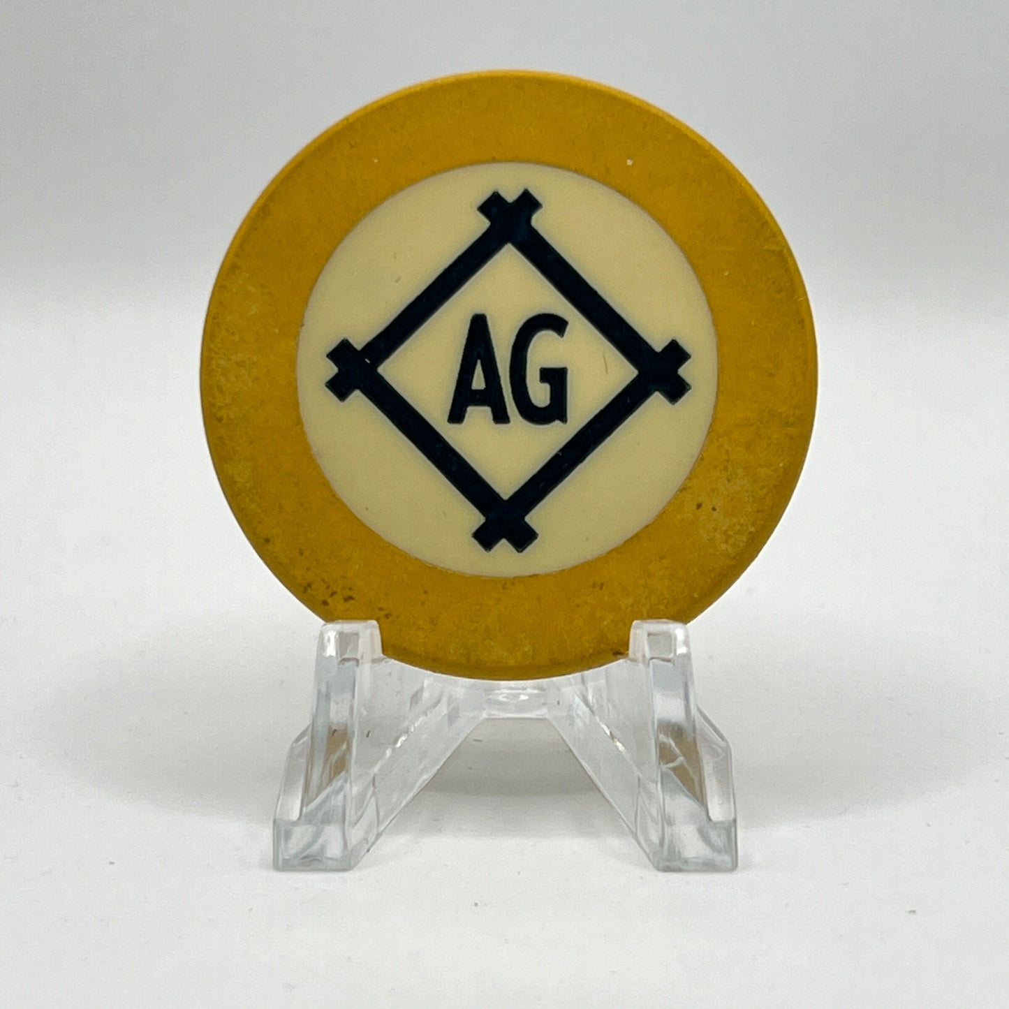 Agrupacion Artistica Gallega (AG) Havana Cuba Series 1 Yellow Chip