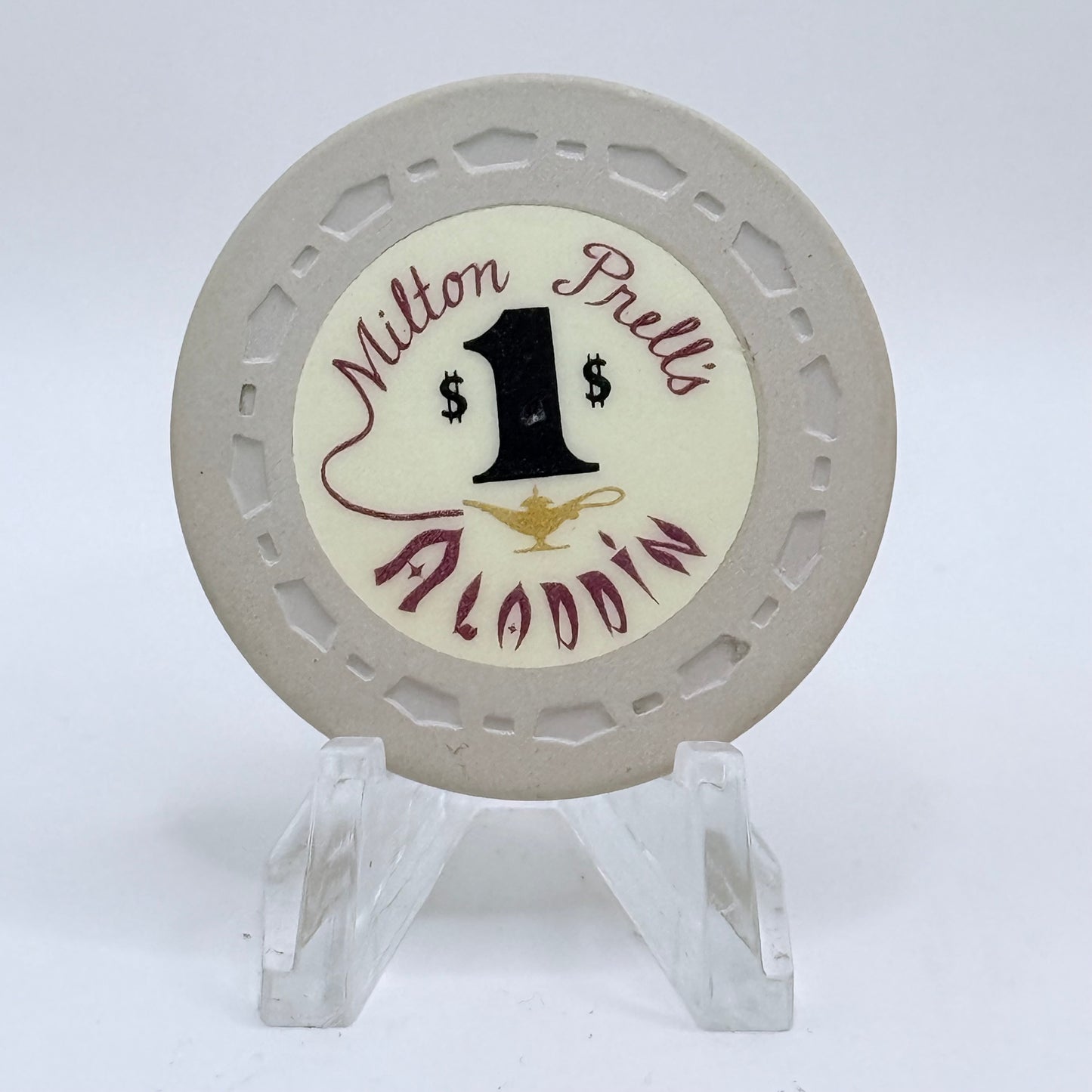 Aladdin "Milton Prell's" Casino Las Vegas Nevada 1966 $1 Casino Chip N6712