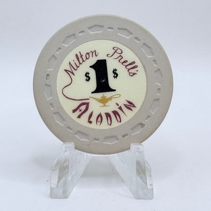 Aladdin "Milton Prell's" Casino Las Vegas Nevada 1966 $1 Casino Chip N6712