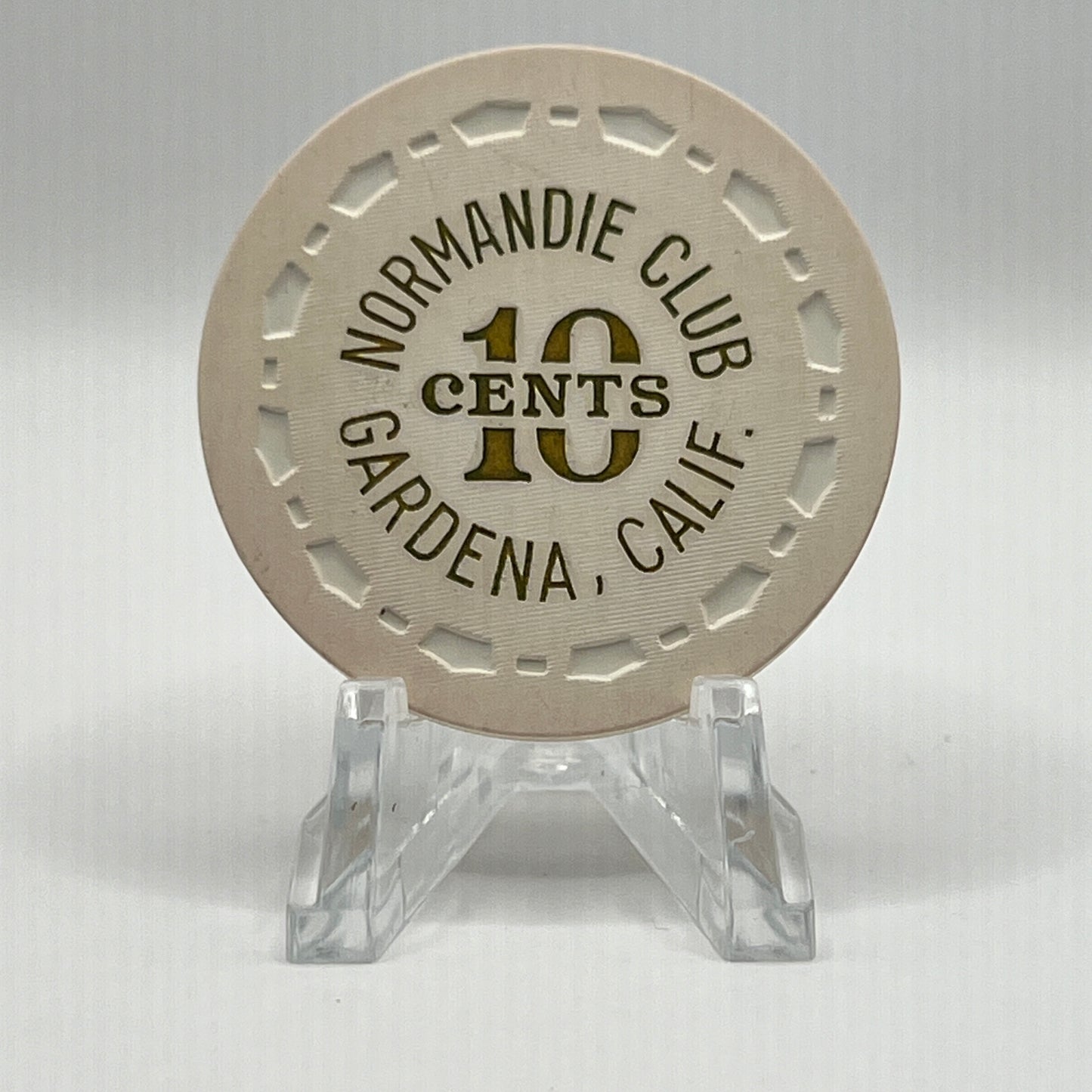 Normandie Club Gardena CA $0.10 Chip