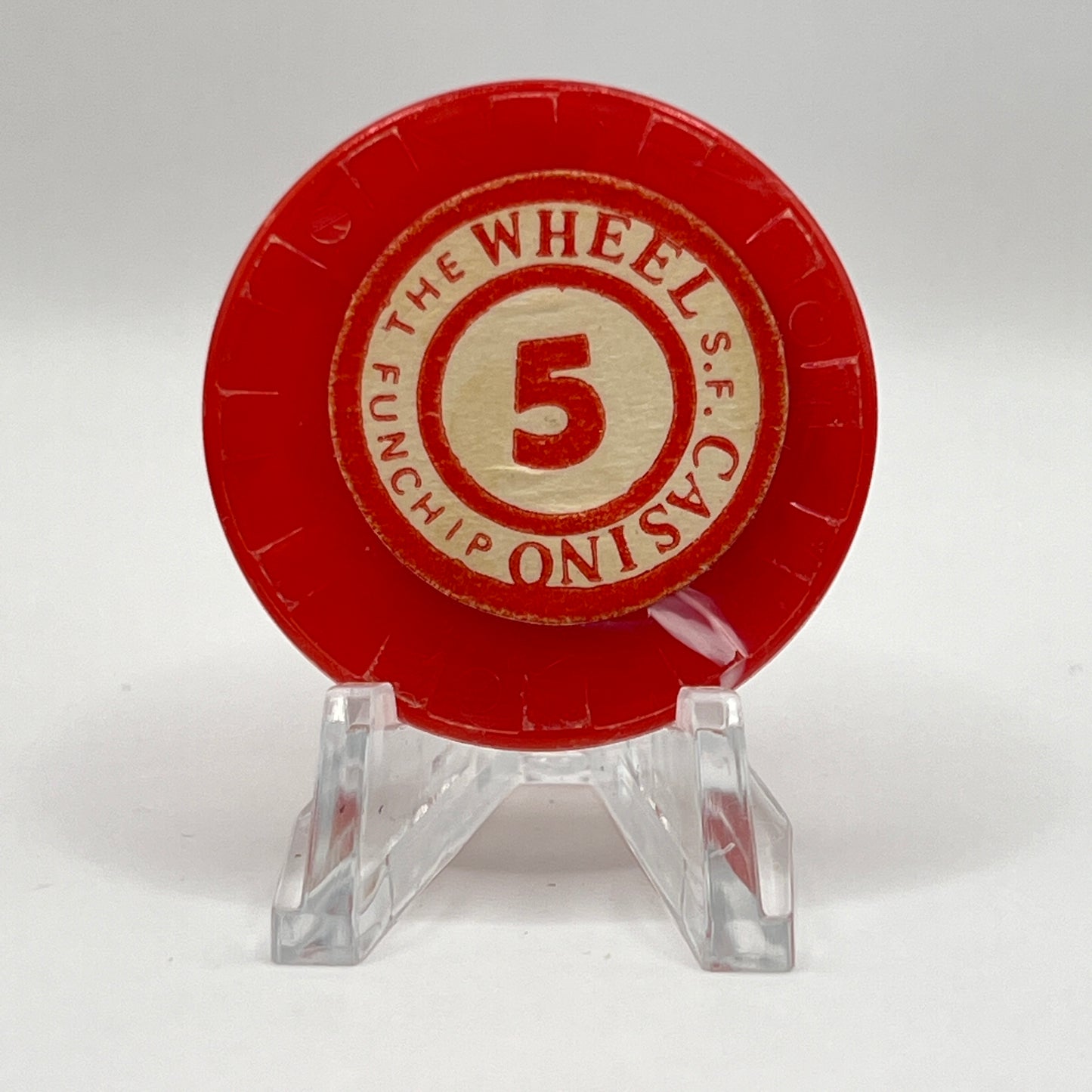 The Wheel Casino San Francisco CA Charity $5 Chip