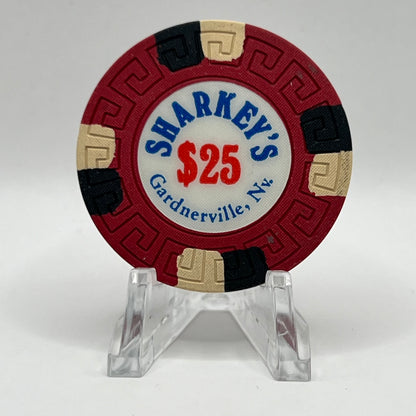 Sharkey's Casino Gardnerville NV 1980s $25 Chip N5702