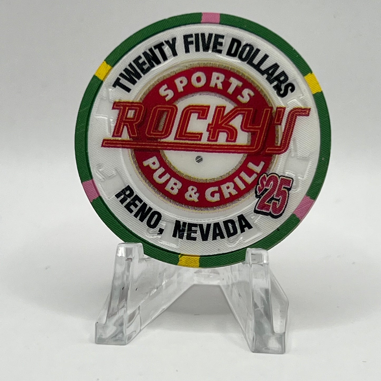 Rocky's Sports Pub & Grill Reno NV 2002 $25 Chip V9663